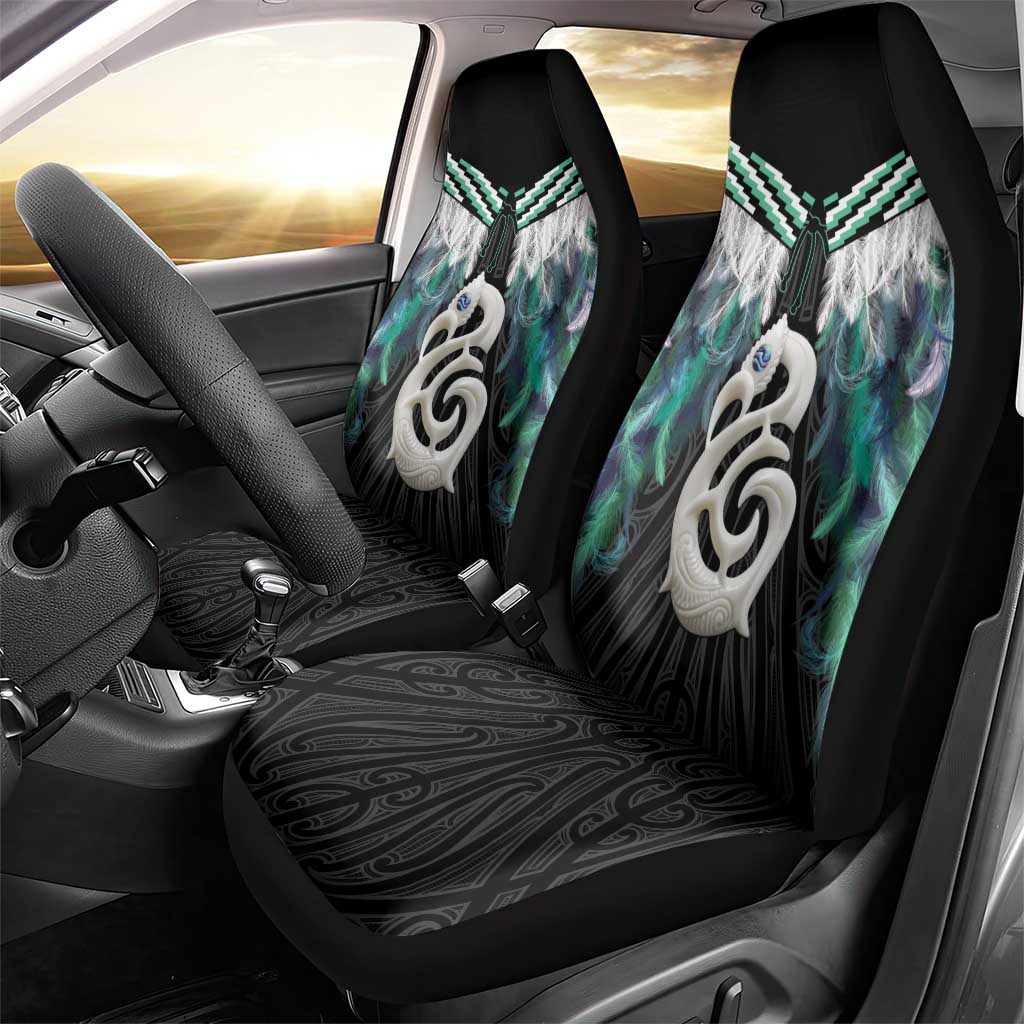 Aotearoa Korowai Motif Car Seat Cover Hei Manaia Poutama Maori Pattern LT14 - Polynesian Pride
