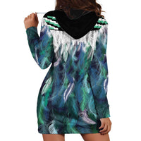 Aotearoa Korowai Motif Hoodie Dress Hei Manaia Poutama Maori Pattern LT14 - Polynesian Pride