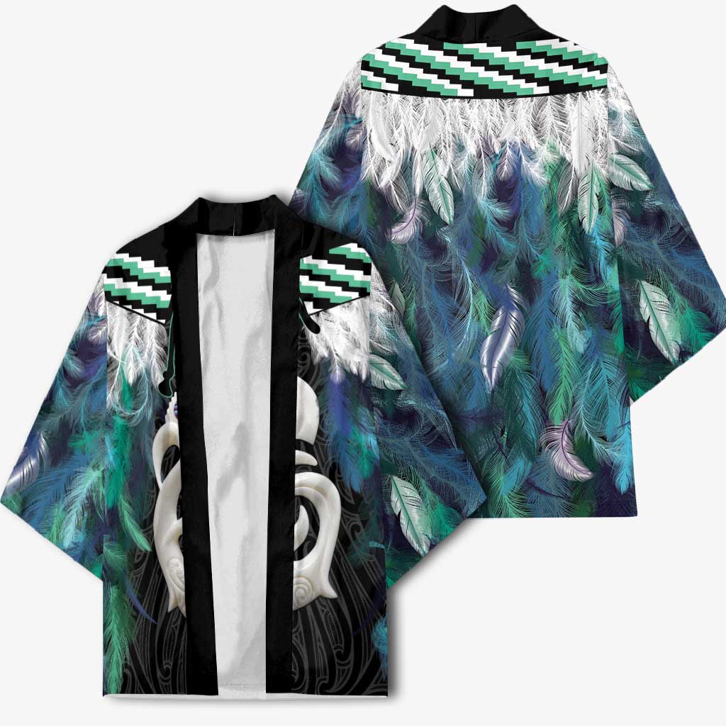 Aotearoa Korowai Motif Kimono Hei Manaia Poutama Maori Pattern LT14 - Polynesian Pride