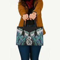 Aotearoa Korowai Motif Leather Bag Hei Manaia Poutama Maori Pattern LT14 - Polynesian Pride