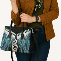 Aotearoa Korowai Motif Leather Bag Hei Manaia Poutama Maori Pattern LT14 - Polynesian Pride
