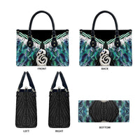 Aotearoa Korowai Motif Leather Bag Hei Manaia Poutama Maori Pattern LT14 - Polynesian Pride