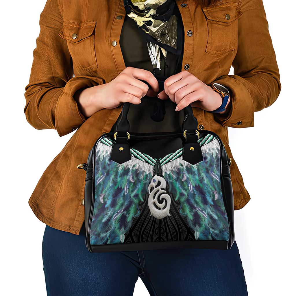 Aotearoa Korowai Motif Shoulder Handbag Hei Manaia Poutama Maori Pattern LT14 - Polynesian Pride
