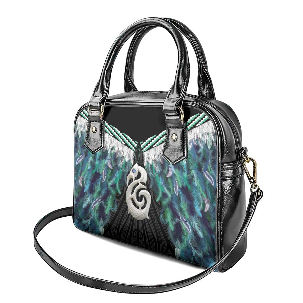 Aotearoa Korowai Motif Shoulder Handbag Hei Manaia Poutama Maori Pattern LT14 - Polynesian Pride