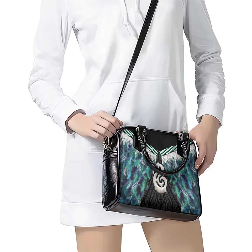Aotearoa Korowai Motif Shoulder Handbag Hei Manaia Poutama Maori Pattern LT14 - Polynesian Pride