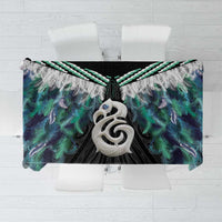 Aotearoa Korowai Motif Tablecloth Hei Manaia Poutama Maori Pattern LT14 Turquoise - Polynesian Pride