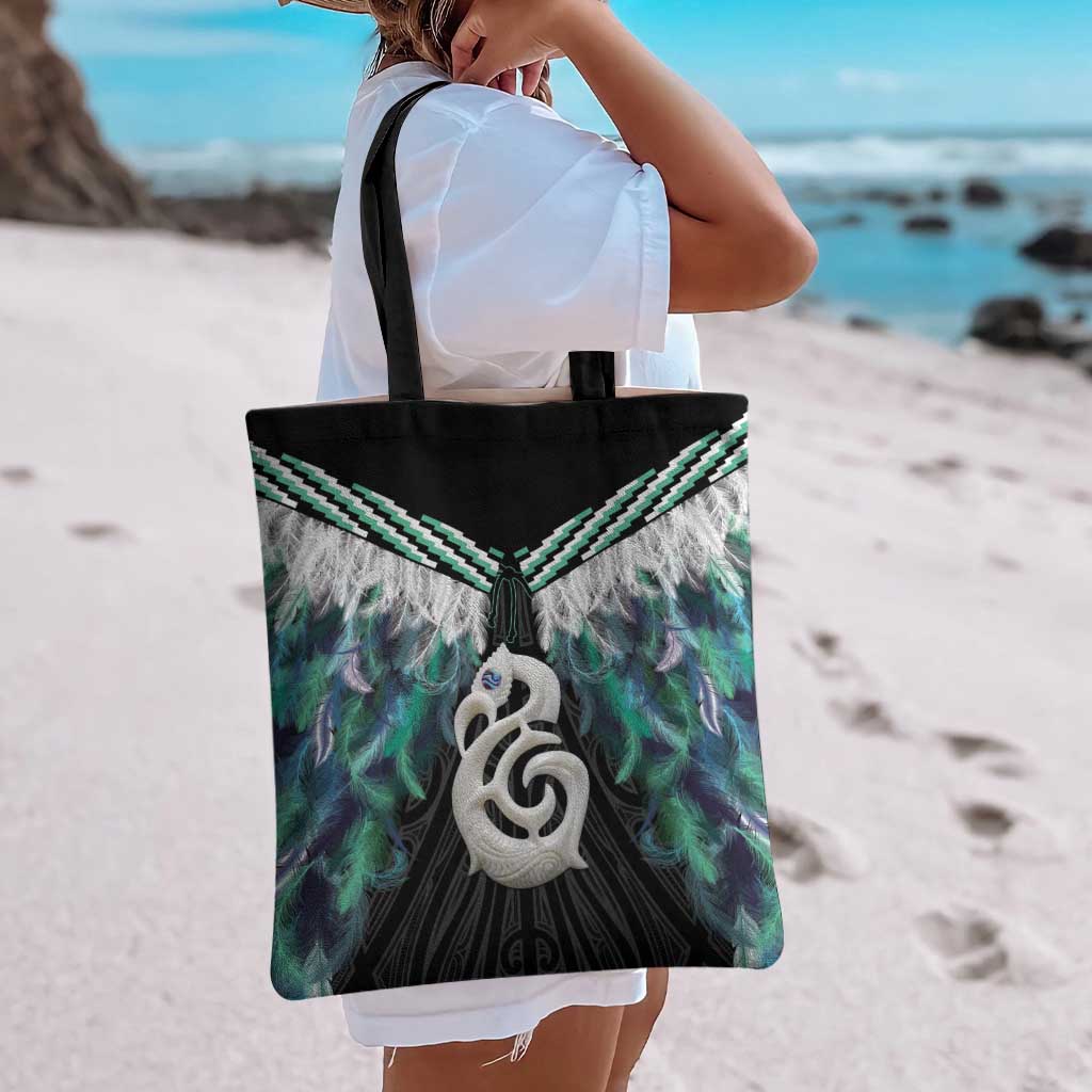 Aotearoa Korowai Motif Tote Bag Hei Manaia Poutama Maori Pattern LT14 - Polynesian Pride