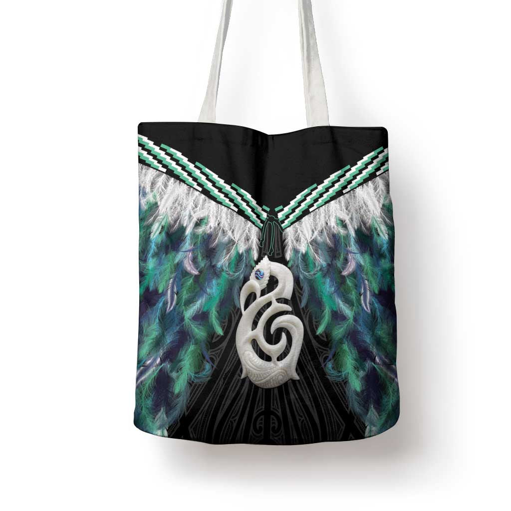 Aotearoa Korowai Motif Tote Bag Hei Manaia Poutama Maori Pattern LT14 - Polynesian Pride