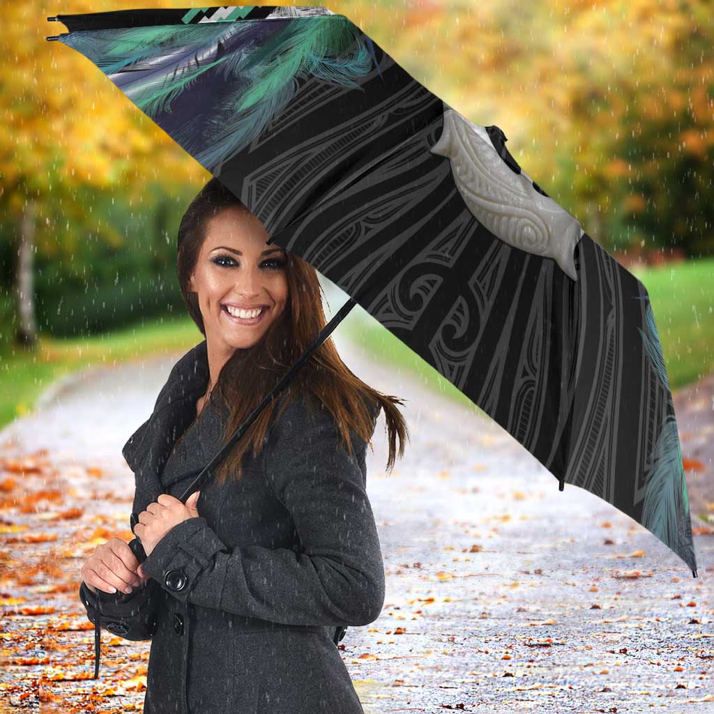 Aotearoa Korowai Motif Umbrella Hei Manaia Poutama Maori Pattern LT14 - Polynesian Pride