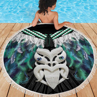 Aotearoa Korowai Motif Beach Blanket Maori Wheku Poutama LT14 - Polynesian Pride