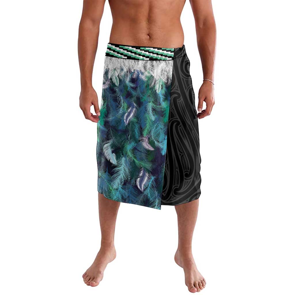 Aotearoa Korowai Motif Lavalava Maori Wheku Poutama LT14 Turquoise - Polynesian Pride