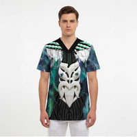 Aotearoa Korowai Motif Scrub Top Maori Wheku Poutama LT14 - Polynesian Pride