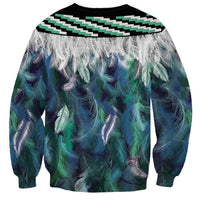 Aotearoa Korowai Motif Sweatshirt Maori Wheku Poutama LT14 - Polynesian Pride