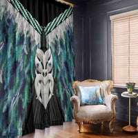 Aotearoa Korowai Motif Window Curtain Maori Wheku Poutama LT14 - Polynesian Pride