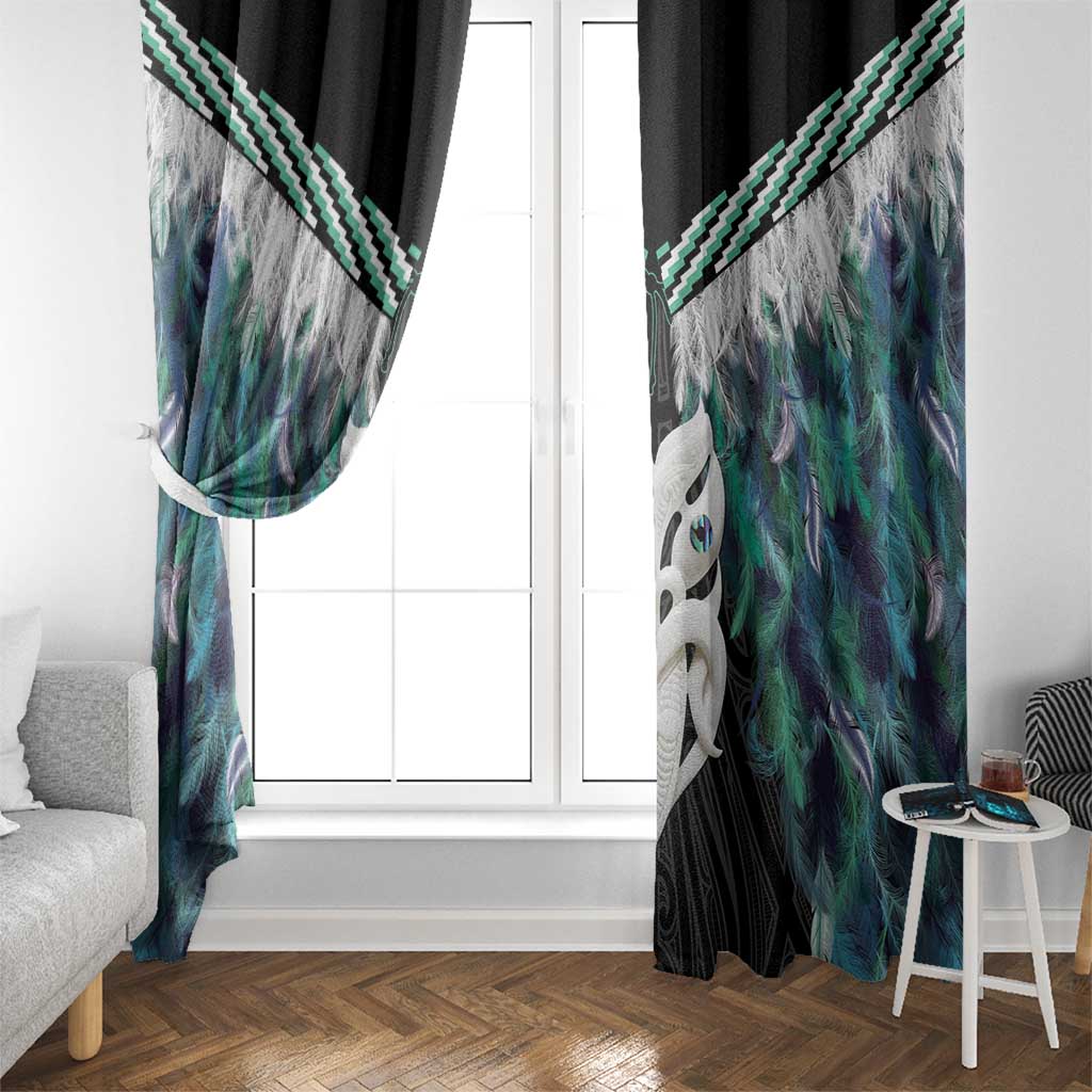 Aotearoa Korowai Motif Window Curtain Maori Wheku Poutama LT14 - Polynesian Pride