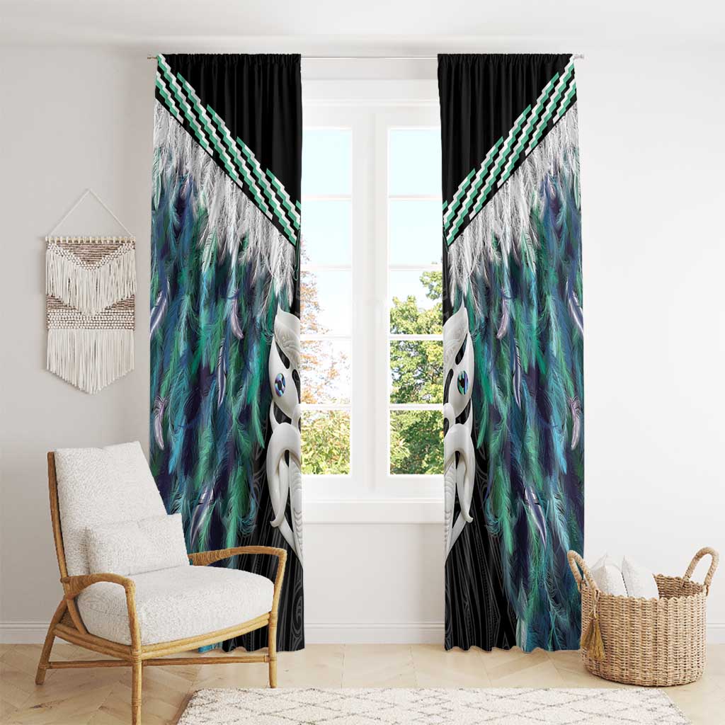 Aotearoa Korowai Motif Window Curtain Maori Wheku Poutama LT14 - Polynesian Pride