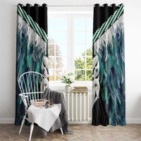 Aotearoa Korowai Motif Window Curtain Maori Wheku Poutama LT14 - Polynesian Pride