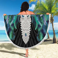 Aotearoa Korowai Motif Beach Blanket Maori Tane Poutama LT14 - Polynesian Pride