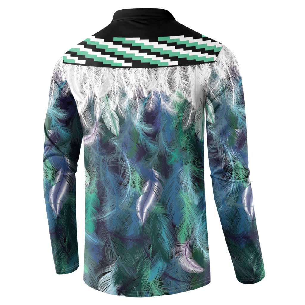 Aotearoa Korowai Motif Button Sweatshirt Maori Tane Poutama LT14 - Polynesian Pride