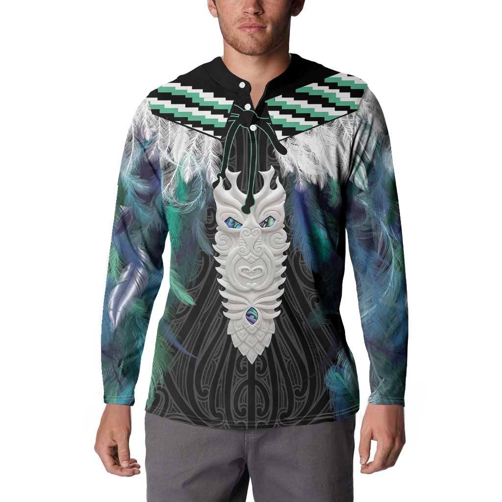 Aotearoa Korowai Motif Button Sweatshirt Maori Tane Poutama LT14 - Polynesian Pride