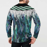 Aotearoa Korowai Motif Button Sweatshirt Maori Tane Poutama LT14 - Polynesian Pride