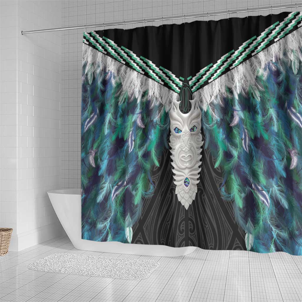 Aotearoa Korowai Motif Shower Curtain Maori Tane Poutama LT14 - Polynesian Pride