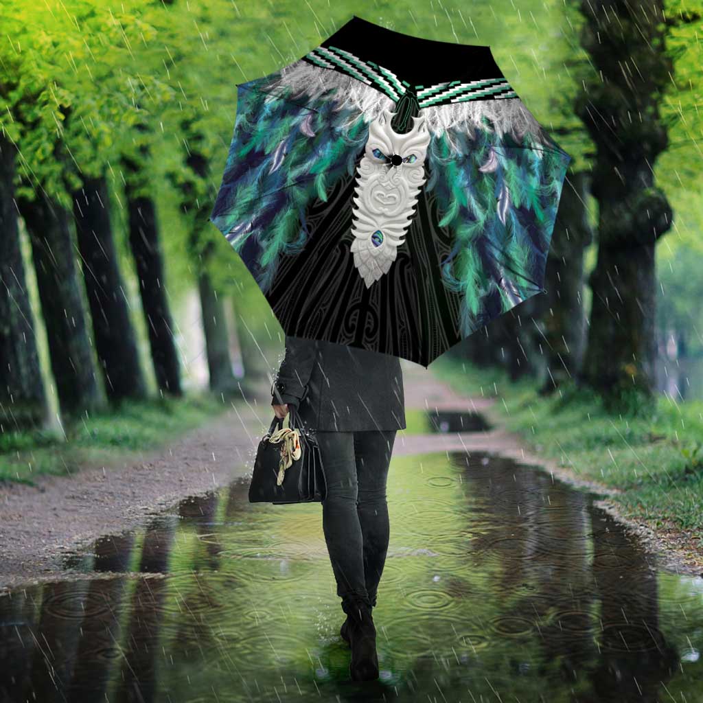 Aotearoa Korowai Motif Umbrella Maori Tane Poutama LT14 - Polynesian Pride