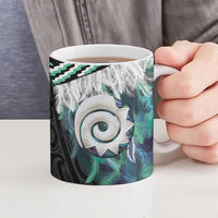 Aotearoa Korowai Motif Ceramic Mug Maori Koru Poutama LT14 - Polynesian Pride