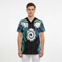 Aotearoa Korowai Motif Scrub Top Maori Koru Poutama LT14 - Polynesian Pride
