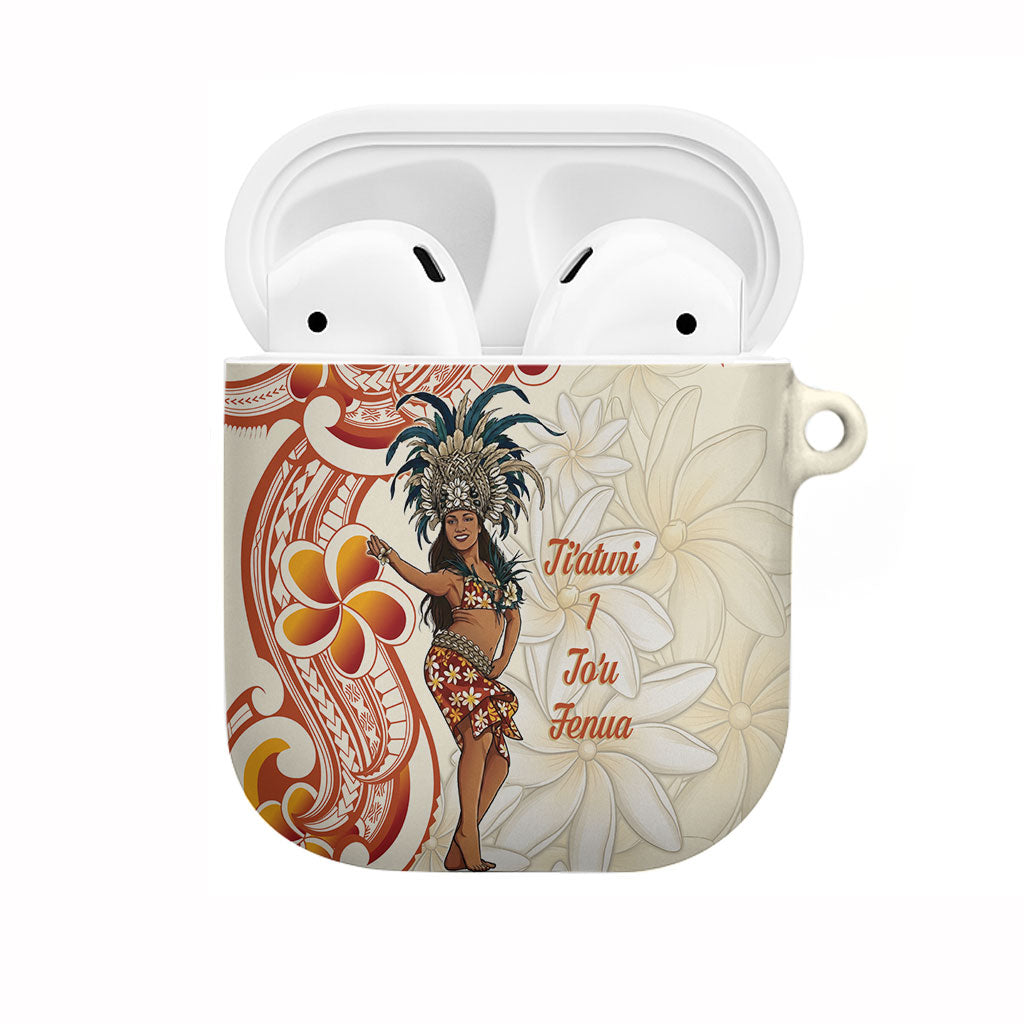 Heiva i Tahiti AirPods Case Ori Tahitian Dance Tiare Maori LT14 Beige - Polynesian Pride
