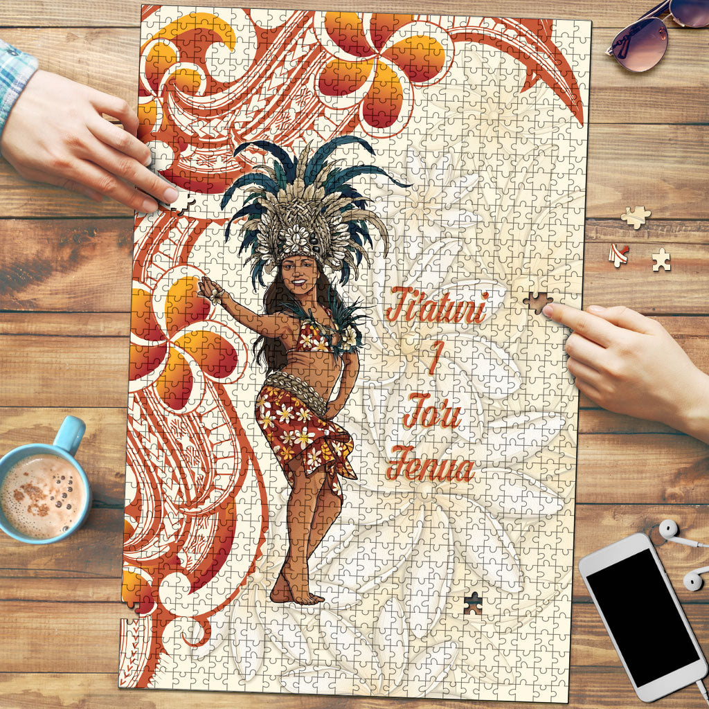 Heiva i Tahiti Puzzle Ori Tahitian Dance Tiare Maori LT14 Beige - Polynesian Pride