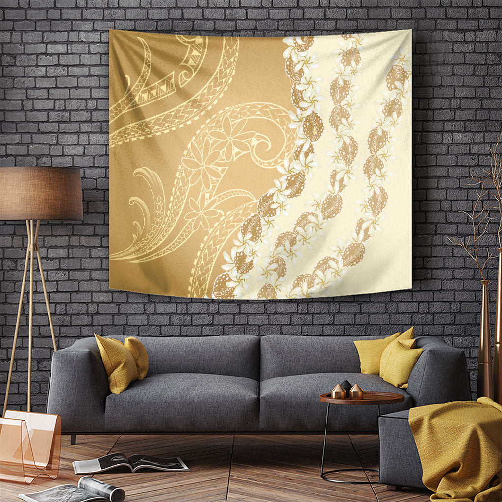 Heiva i Tahiti Tapestry Tahitian Tiare Maori Cowrie Lei Brown LT14 Brown - Polynesian Pride