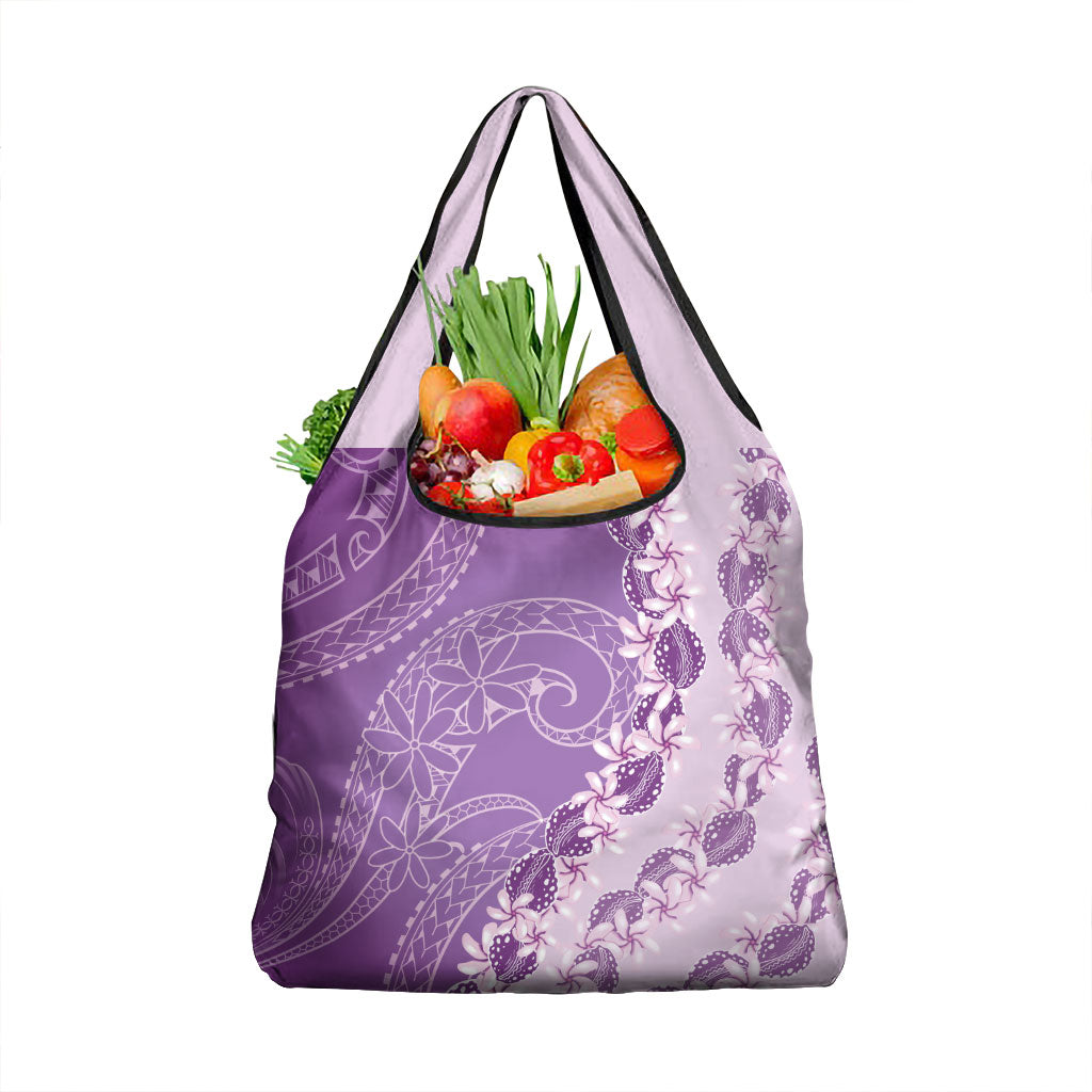 Heiva i Tahiti Grocery Bag Tahitian Tiare Maori Cowrie Lei Purple LT14 1-pack One Size Purple - Polynesian Pride