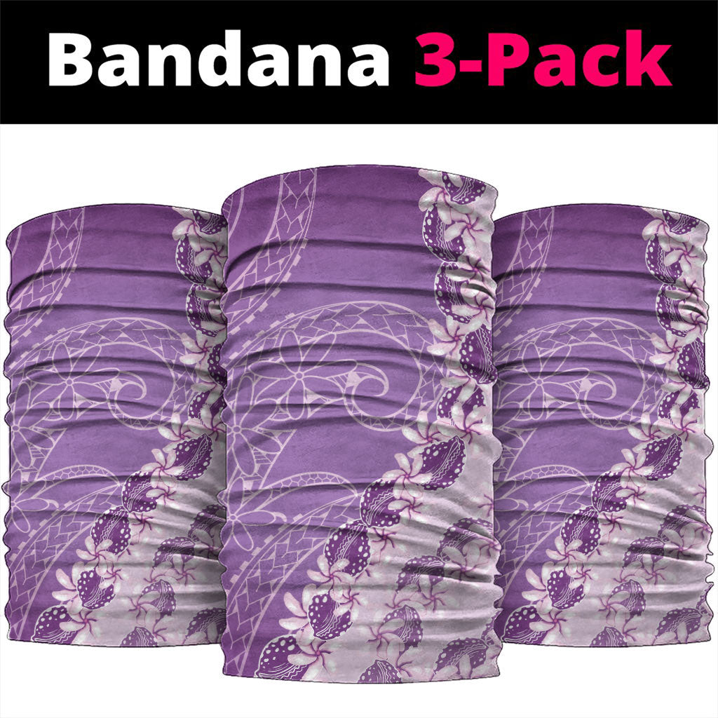 Heiva i Tahiti Neck Gaiter Tahitian Tiare Maori Cowrie Lei Purple LT14 package One Size: 25*50cm Purple - Polynesian Pride