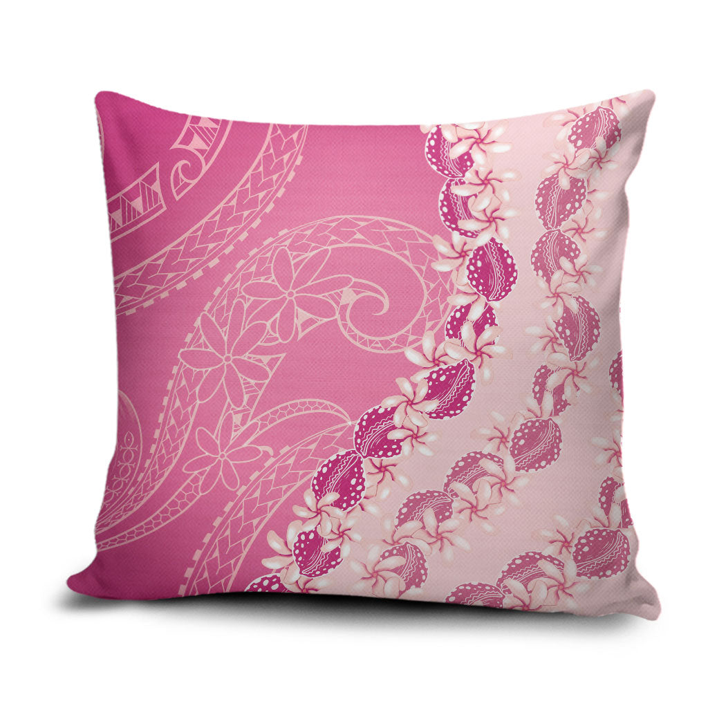 Heiva i Tahiti Pillow Cover Tahitian Tiare Maori Cowrie Lei Pink LT14 Pink - Polynesian Pride