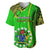 Personalised 25 May Palmerston Island Gospel Day Baseball Jersey Cook Islands Tribal Pattern LT14 Green - Polynesian Pride