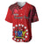 20 July Atiu Island Gospel Day Baseball Jersey Cook Islands Tribal Pattern LT14 Red - Polynesian Pride