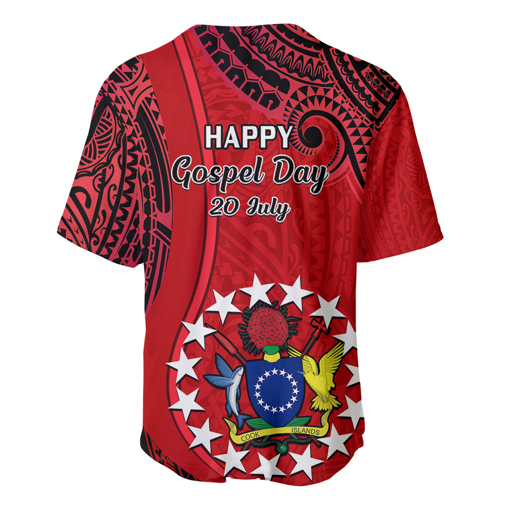 20 July Atiu Island Gospel Day Baseball Jersey Cook Islands Tribal Pattern LT14 - Polynesian Pride