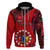 20 July Atiu Island Gospel Day Hoodie Cook Islands Tribal Pattern LT14 Zip Hoodie Red - Polynesian Pride