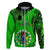 21 July Mitiaro Island Gospel Day Hoodie Cook Islands Tribal Pattern LT14 Zip Hoodie Green - Polynesian Pride