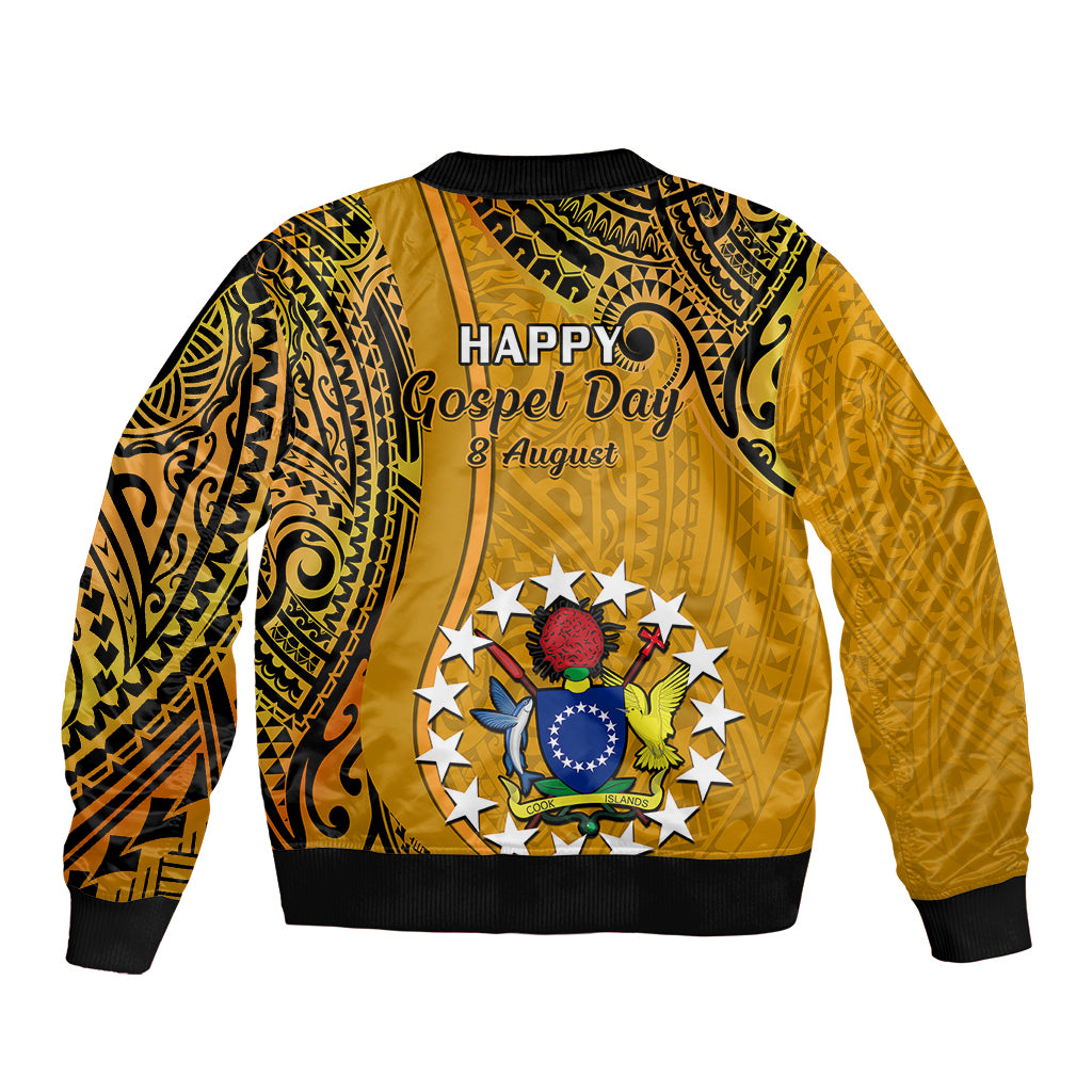 8 August Manihiki Island Gospel Day Bomber Jacket Cook Islands Tribal Pattern LT14 - Polynesian Pride