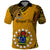 8 August Manihiki Island Gospel Day Polo Shirt Cook Islands Tribal Pattern LT14 Gold - Polynesian Pride