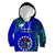 8 December Pukapuka Island Gospel Day Kid Hoodie Cook Islands Tribal Pattern LT14 Blue - Polynesian Pride