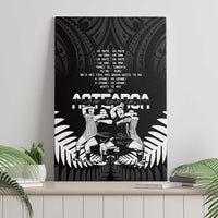 New Zealand Silver Fern Rugby Canvas Wall Art Haka Dance With Aotearoa Maori Pattern LT14 - Polynesian Pride