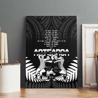 New Zealand Silver Fern Rugby Canvas Wall Art Haka Dance With Aotearoa Maori Pattern LT14 - Polynesian Pride