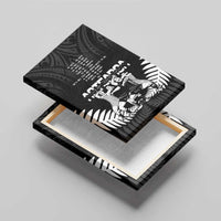 New Zealand Silver Fern Rugby Canvas Wall Art Haka Dance With Aotearoa Maori Pattern LT14 - Polynesian Pride