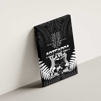 New Zealand Silver Fern Rugby Canvas Wall Art Haka Dance With Aotearoa Maori Pattern LT14 - Polynesian Pride