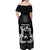 New Zealand Silver Fern Rugby Off Shoulder Maxi Dress Haka Dance With Aotearoa Maori Pattern