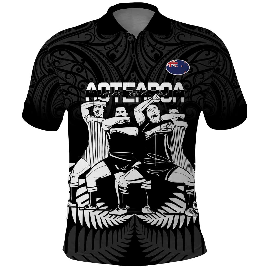 New Zealand Silver Fern Rugby Polo Shirt Haka Dance With Aotearoa Maori Pattern