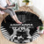 New Zealand Silver Fern Rugby Round Carpet Haka Dance With Aotearoa Maori Pattern